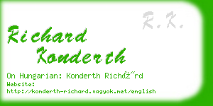 richard konderth business card